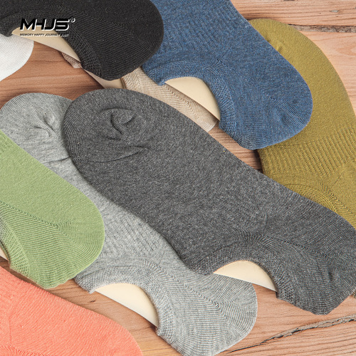 Cotton spirit Meranti color retro cotton invisible boat socks solid color simple spring and summer women's socks boat socks
