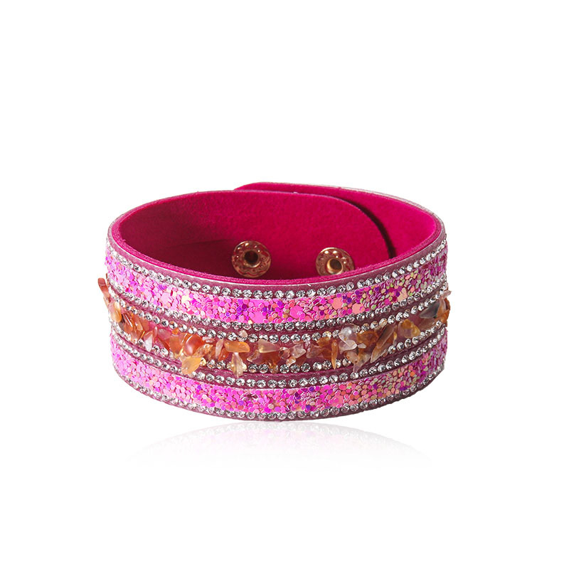 Fashion irregular colorful crystal gravel bracelet