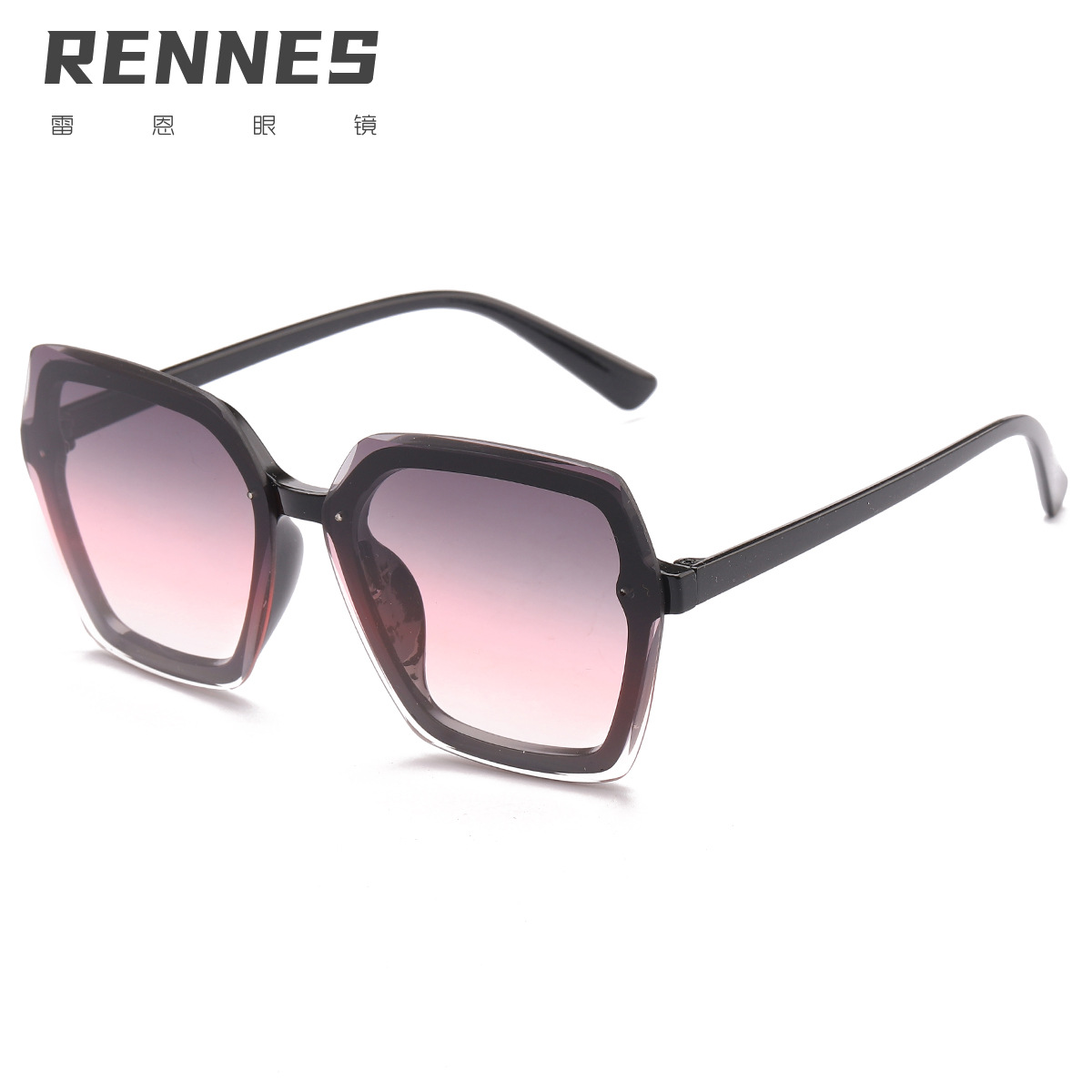 2020 nueva moda polígono Internet celebridad gafas de sol de moda sin marco gradiente gafas de sol de las mujeres de recorte personalizado