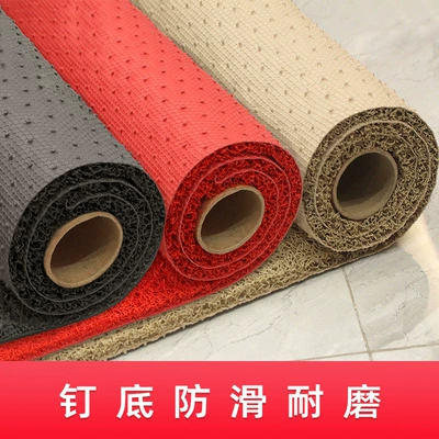 pvc solid rubber car foot mat non-slip Ding bottom carpet door mat creative home door wire ring floor mat custom wholesale