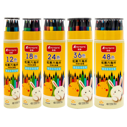 12 Color Cartoon Animal Colored Leads 48 Pens Student Painting Stationery Colored Pencils Multi-Color Environmentally Friendly Oily Colored Leads Manufacturer