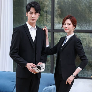 男女职业装同款西装套装2020秋冬新款气质工装西服商务正装工作服