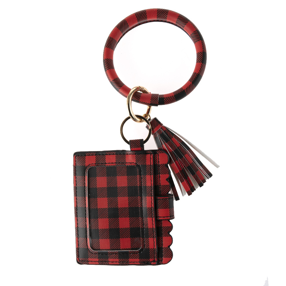 70g Weight Bag Pendant, Keychain Classification 1 Piece Quantity Holiday Occasion Pu Leather Material Plaid, Solid Color, Leopard Pattern Women'S Gender Fashion Style Fashion Plaid Solid Color Leopard Pu Leather Women's Bag Pendant Keychain 1 Piece 4