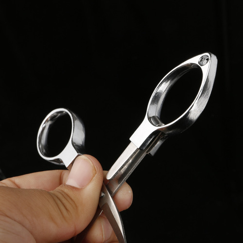 Fishing 8-character scissors, stainless steel metal fishing tools small scissors can stretch fishing small scissors for children, wholesale