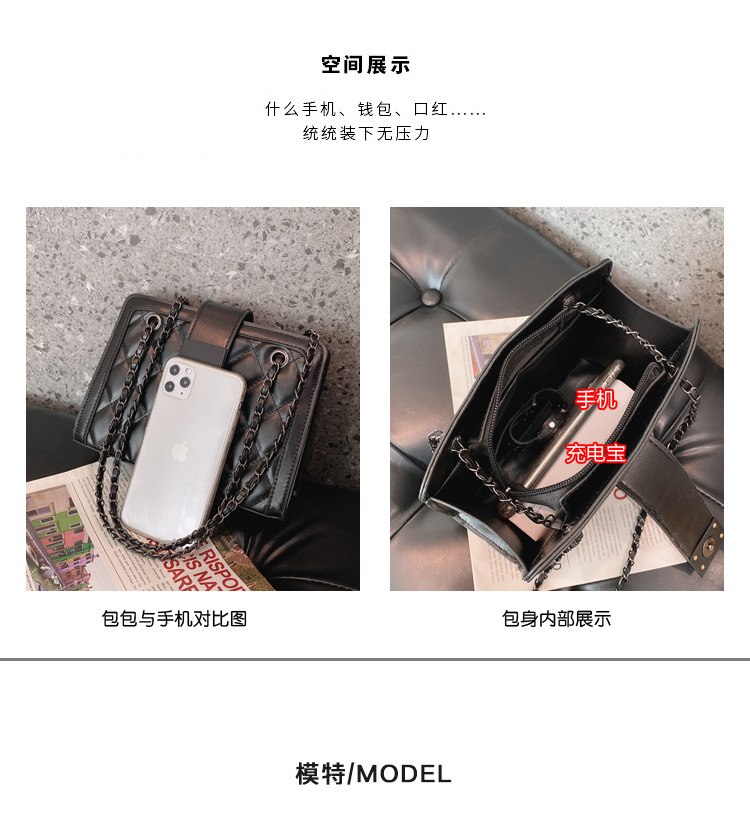 Fashion One-shoulder Messenger Rhombic Small Square Bag display picture 20