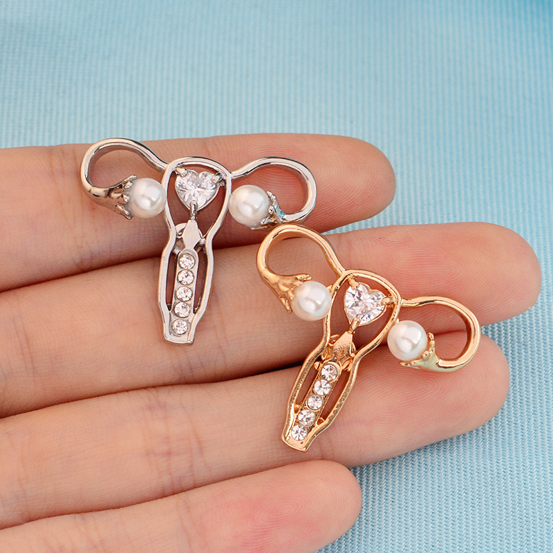 Casual Streetwear Heart Shape Alloy Plating Inlay Artificial Pearls Zircon Women's Brooches display picture 3