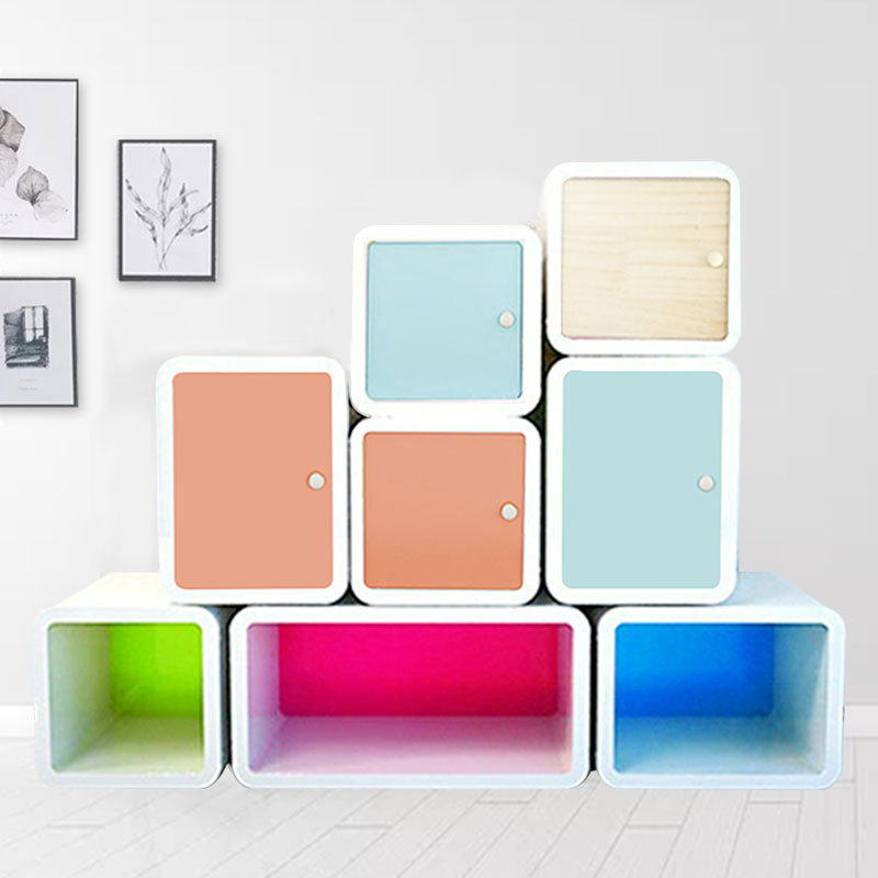 电视柜墙上置物架创意免打孔壁挂北欧式客厅单元格子柜自由组合柜|ms