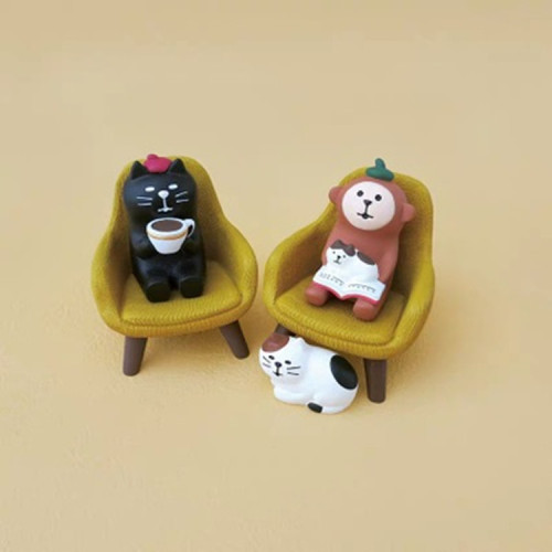 ZAKKA Japanese style sofa chair cat INS girly heart creative miniature scene resin doll small ornaments