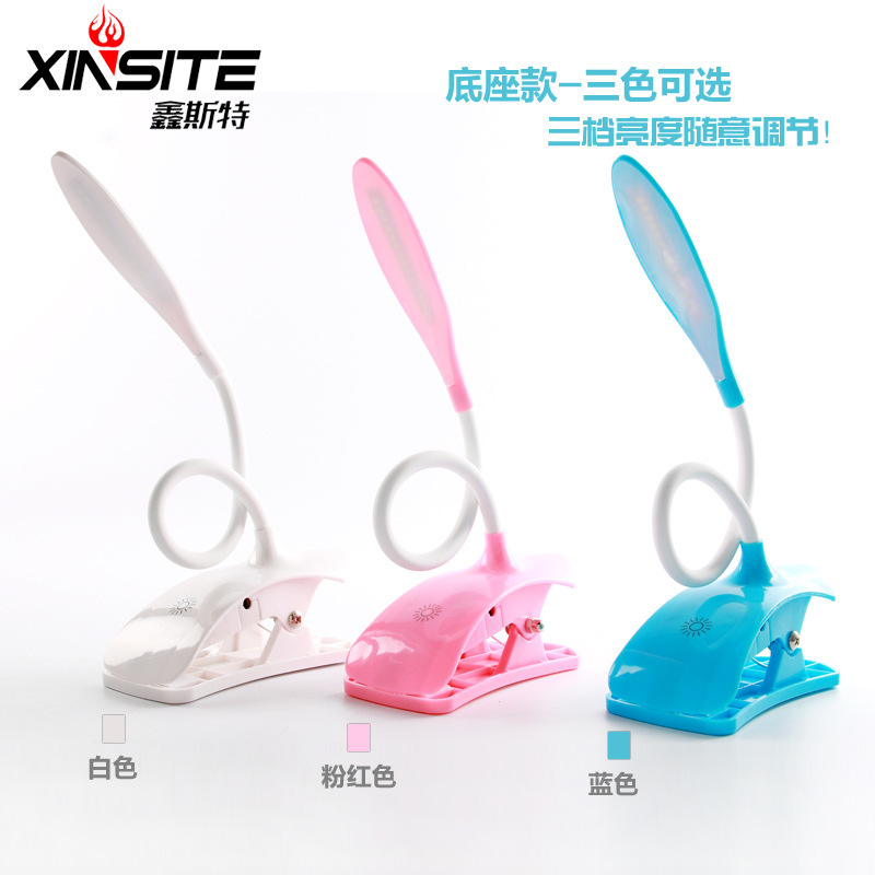 Nuevo creativo LED lámpara de escritorio táctil clip lámpara de escritorio dormitorio simple ojo protección aprendizaje lámpara regalo al por mayor