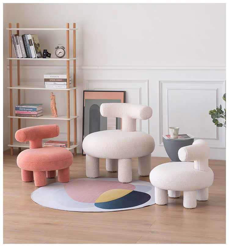 Nordic Designer Baby Dining Chair Style Cute Children's Adult Stool Small Apartment Bedroom Sofa Chair
