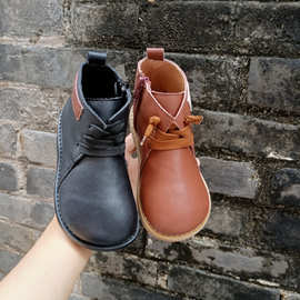 广州童鞋秋冬新品马丁靴儿童矮靴帅气英伦风小皮靴男女童百搭鞋子