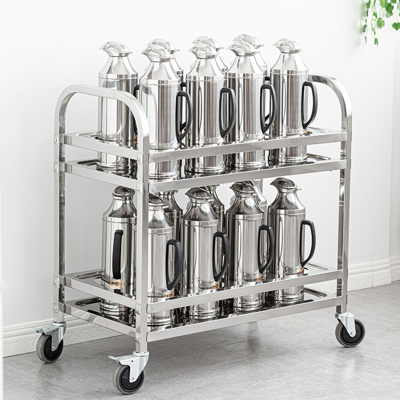 Stainless steel kettle Hot water bottle School Tea garden cart hotel Hospital canteen Hotel move dining car