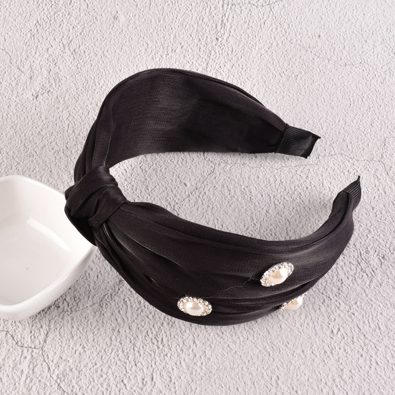 Korean Fashion Silk Pearl Headband display picture 10