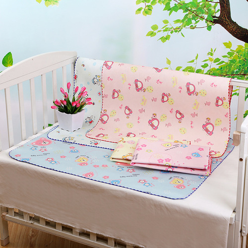Summer baby ice silk waterproof breathable washable cool pad double-sided leak-proof mattress pad for newborns