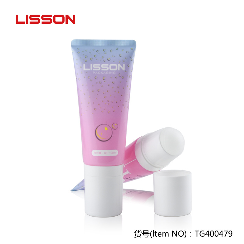 100ml塑料滚珠按摩软管包材 化妆品按摩膏软管 全塑管包装