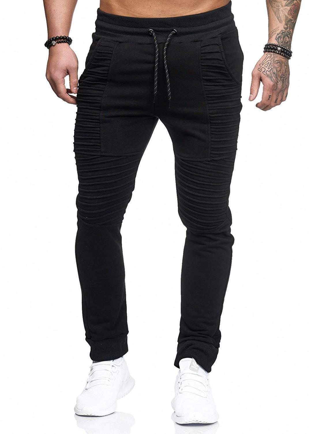 Men's Clothing Wish Men's Casual Autumn and Winter Design Personalized Men's Trousers Hip Hop Striped Fitness Pants_senzul.com