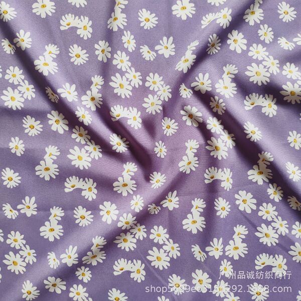Little daisy chiffon printing 100d on all sides of small…