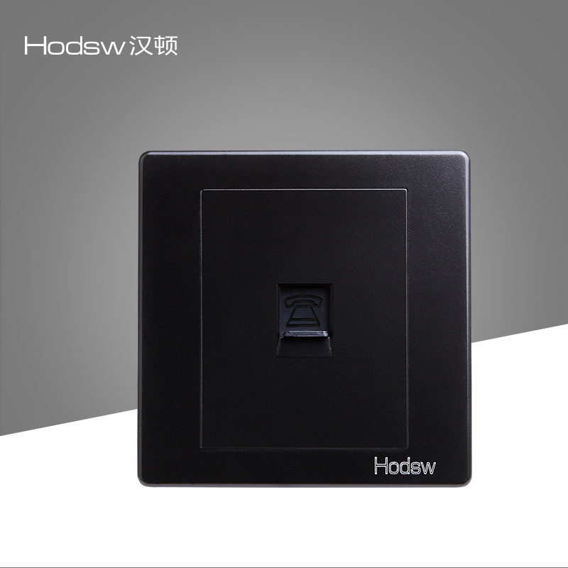 Black telephone socket