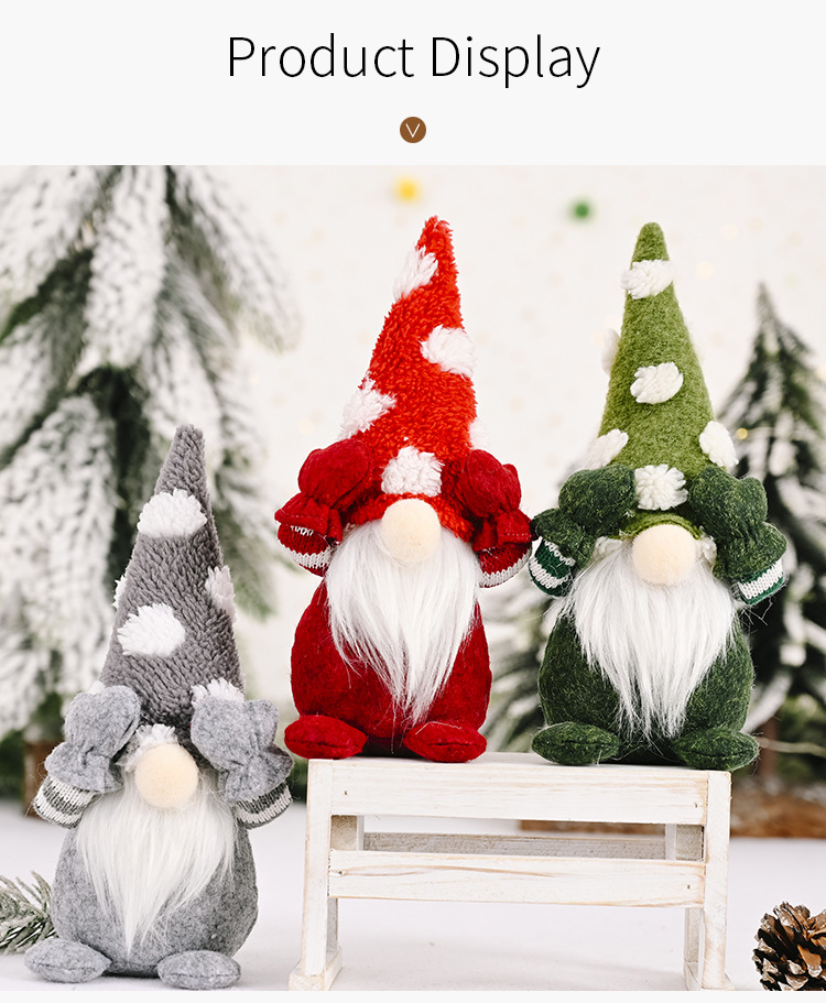 Christmas Decoration Snowflake Hat Covered Eye Doll display picture 1