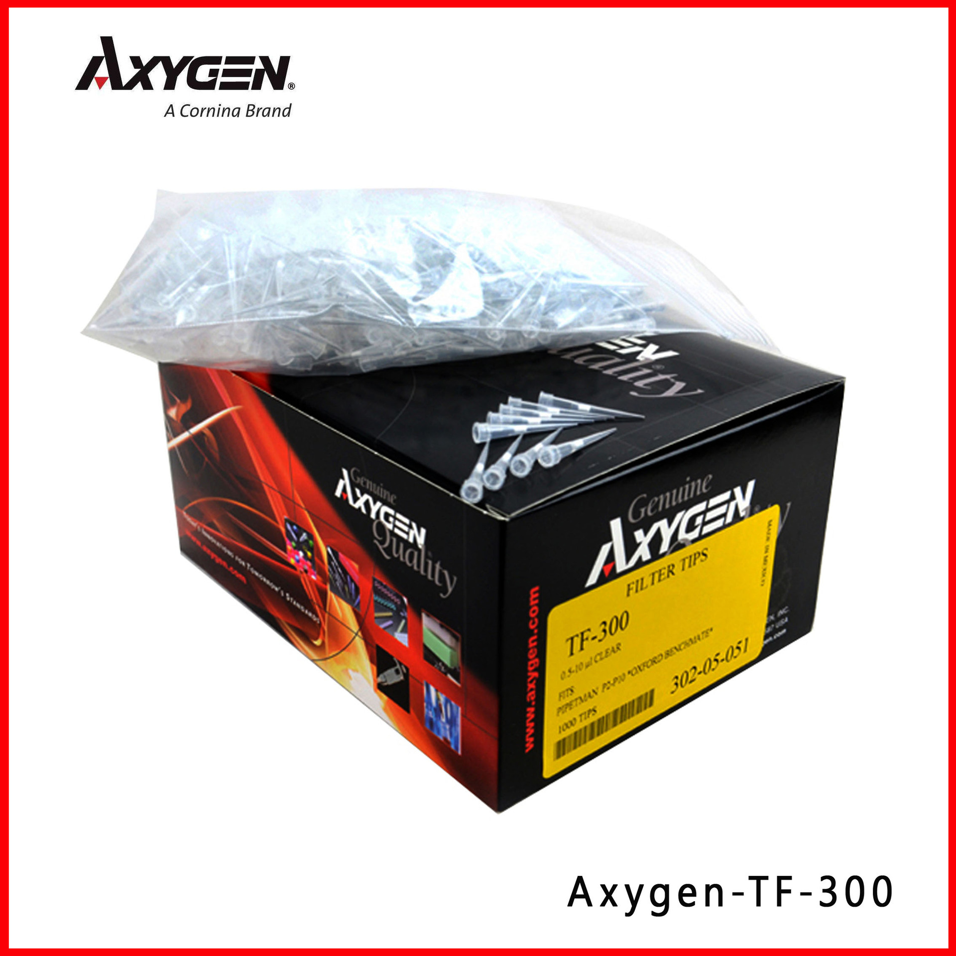 爱思进Axygen TF-300 10ul带滤芯袋装吸头 1000支/盒