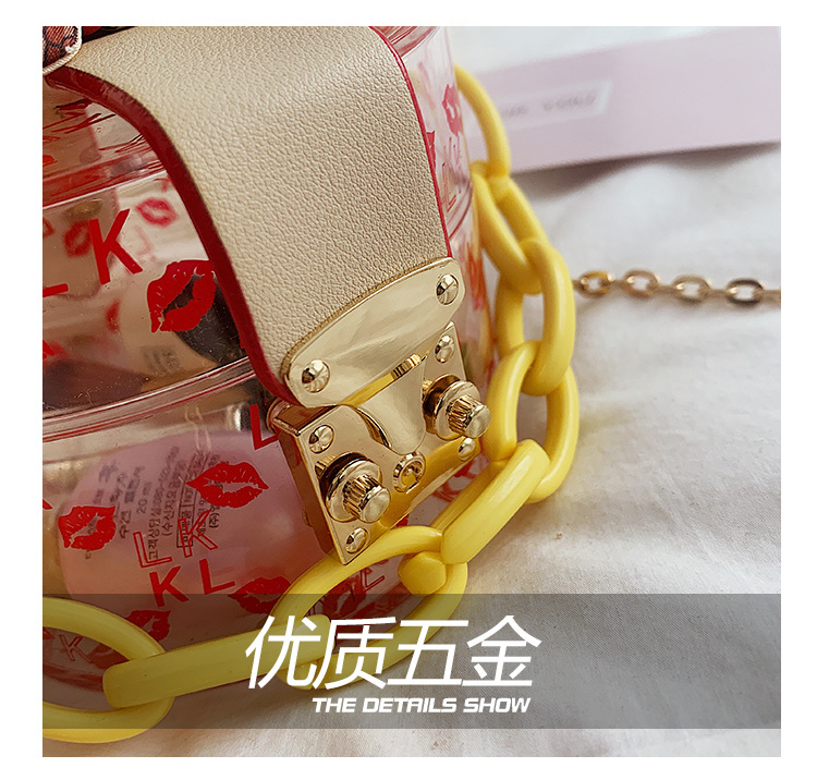 New Retro Transparent Small Round Bag Fashion All-match Messenger Bag Wholesale display picture 18