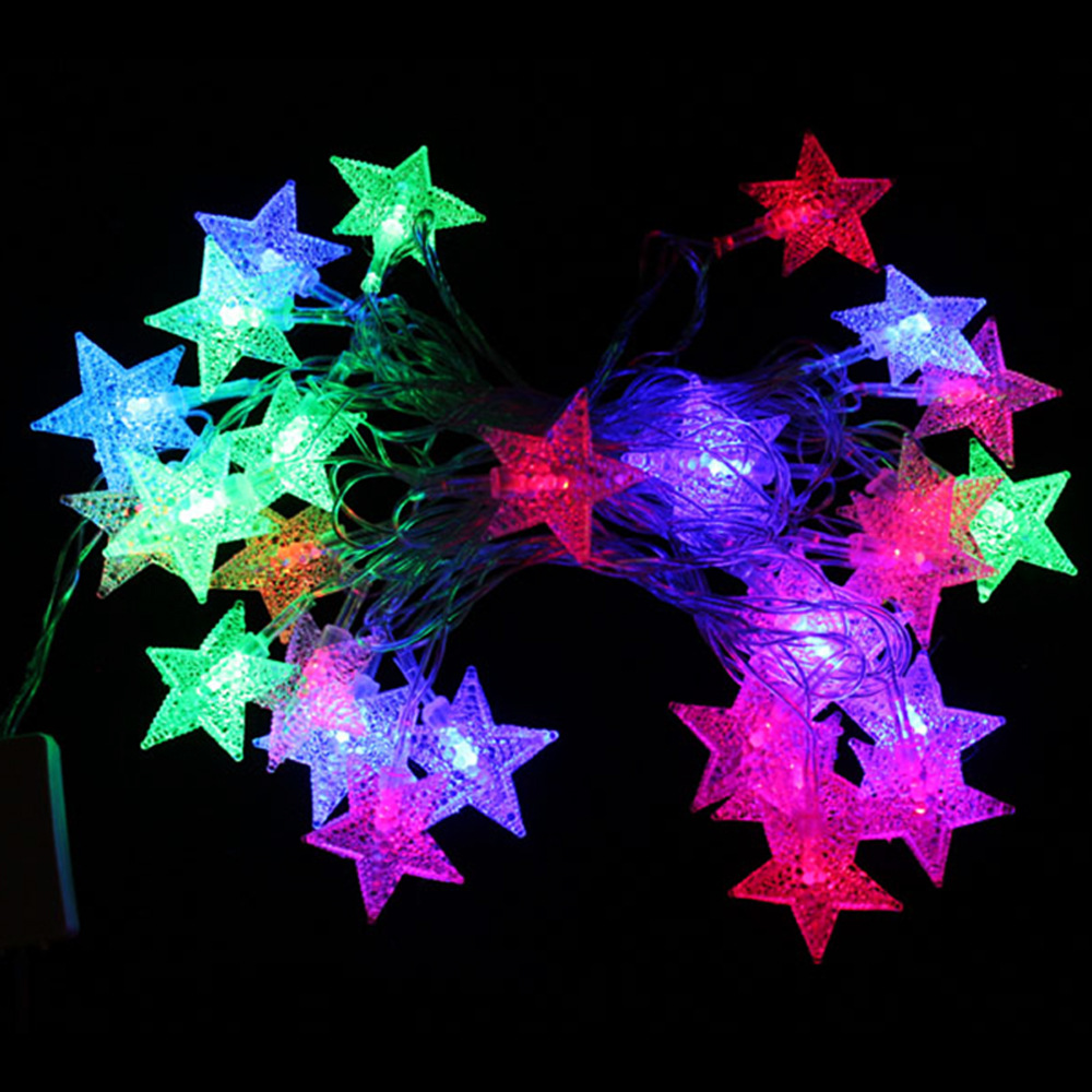 星星聖誕燈串室內戶外節日派對防水裝飾串燈4m 28LED歐規國內通用