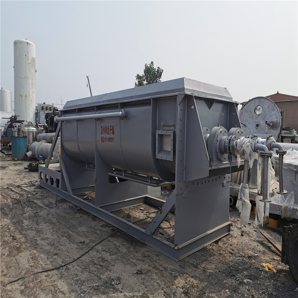 出售二手污泥烘干设备空心双轴双桨叶干燥机空心真空桨叶烘干机