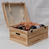新款松木红酒盒双支包装实木翻盖葡萄酒盒包装礼品盒定制|ms
