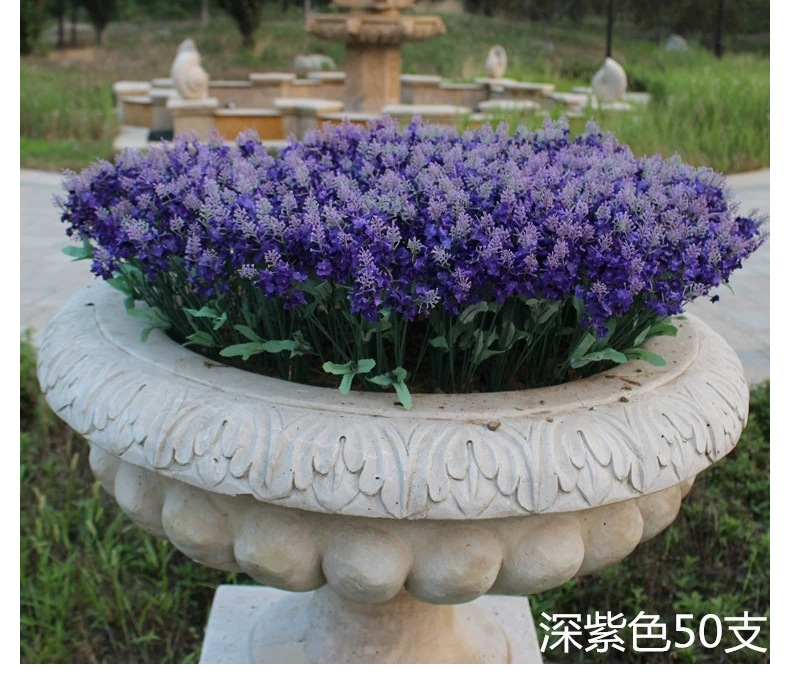 10头普罗旺斯薰衣草假花装饰家居装饰仿真植物盆栽绿植婚庆仿真花详情41
