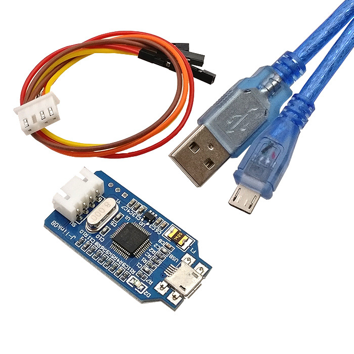 兼容J-Link OB ARM仿真调试器SWD编程器STM32下载器Jlink代 v8