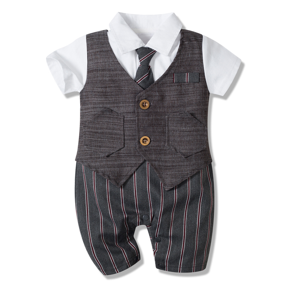 Infants and boys gentleman suit short-sl...