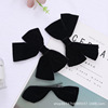 Demi-season black brand hairgrip with bow, hair accessory, Korean style, internet celebrity