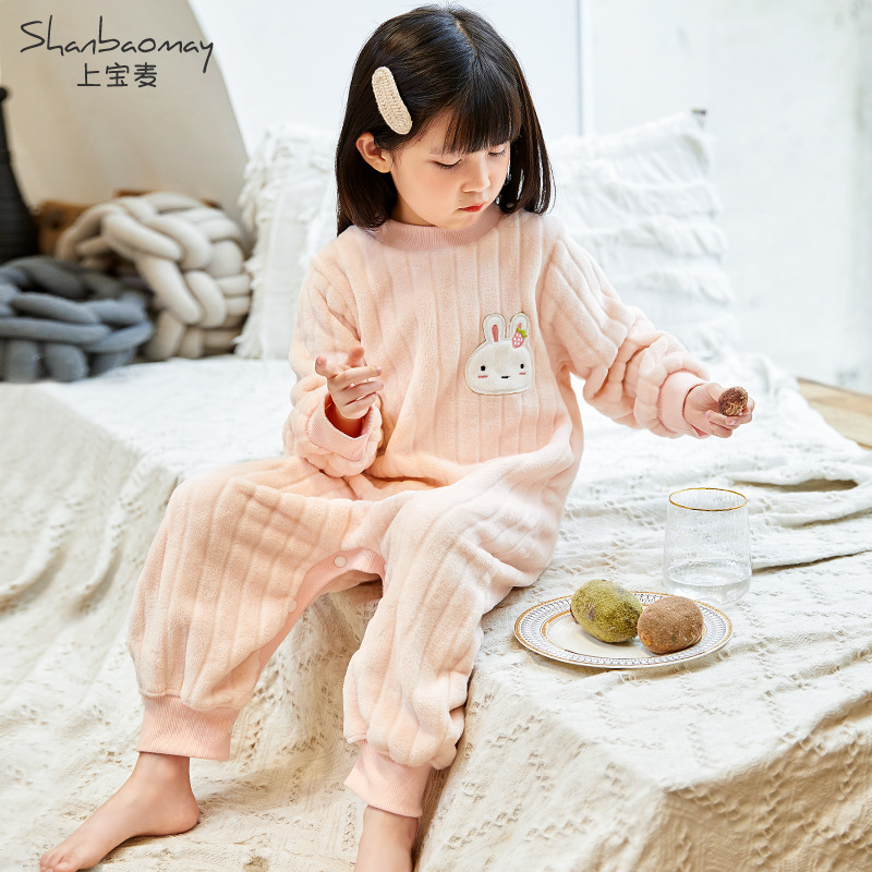 Autumn children's flannel coral velvet pijama