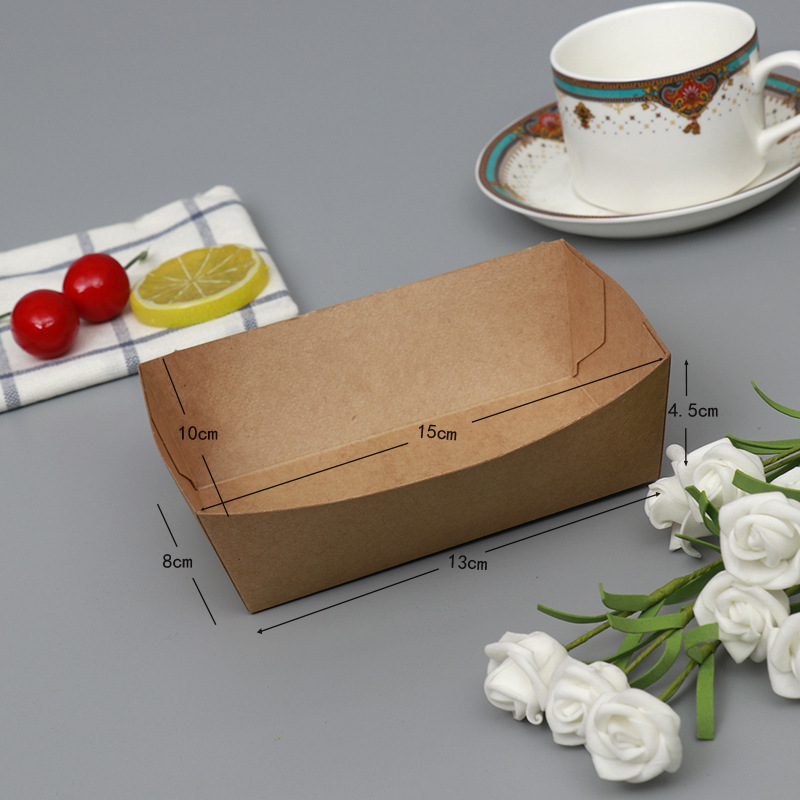 牛皮纸外卖打包盒手持一次性蛋糕盒牛排西点食品包装盒可印制logo