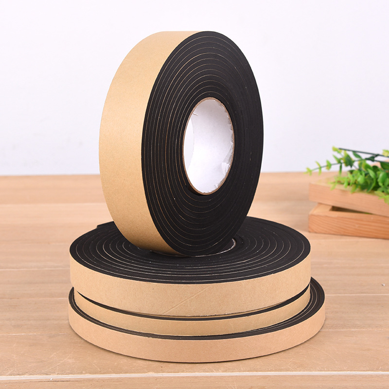 黑色双面EVA泡棉防震胶带 强粘防震胶带防撞条冲型加工泡棉胶带