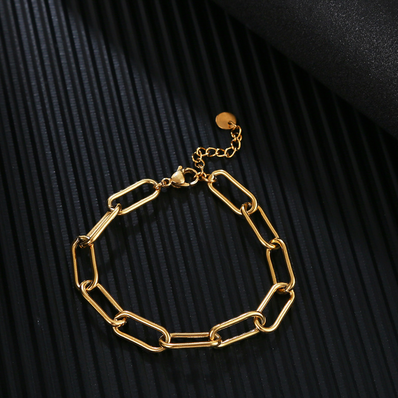 Style Simple Géométrique Acier Inoxydable Placage Bracelets display picture 5