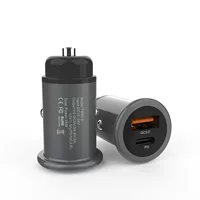 автомобильное зарядное устройство F640 / F640-2, QC3.0 + PD (или двойной QC), компактная быстрая зарядка 15W