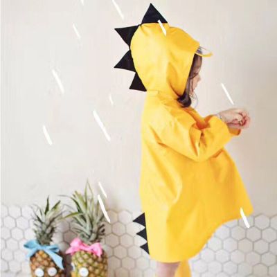 Cheap Super value Simple version ins Explosion proof waterproof 3D three-dimensional enbihouse children dinosaur Raincoat