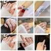 Small design fashionable one size ring, light luxury style, on index finger