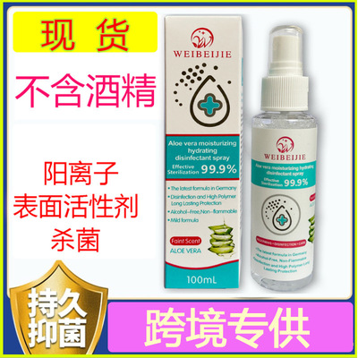 60/100/500ml无酒精消毒清洁洗手液喷雾英文版阳离子|ms