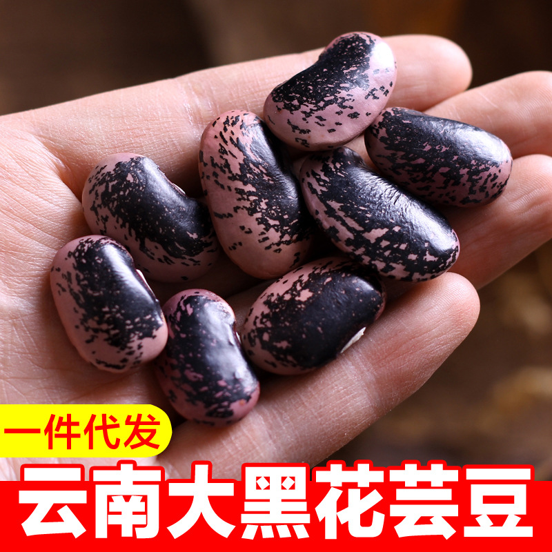 Yunnan Big black Flowers beans Flower bean Black kidney bean Kidney beans Farm Production Coarse Cereals specialty new goods wholesale