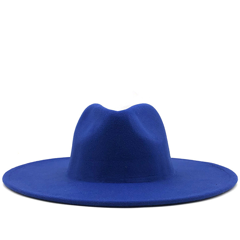 Fashion Casual Solid Color Big Side Woolen Top Hat display picture 1