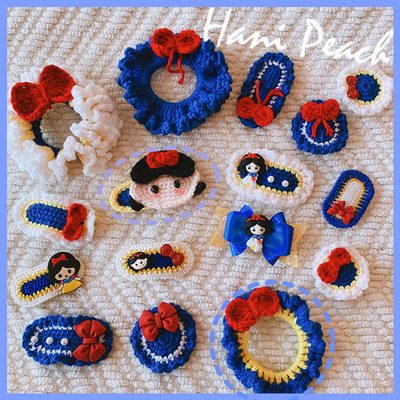 HD909蓝颜悦色 初秋新品公主风手作蝴蝶结花边发夹刘海夹扎发发圈|ms