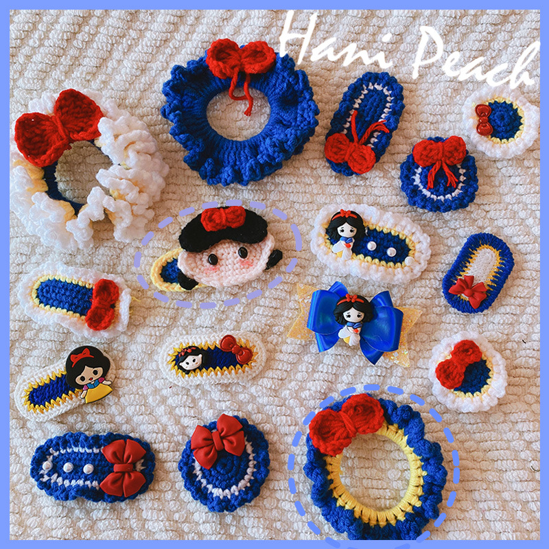 HD909蓝颜悦色 初秋新品公主风手作蝴蝶结花边发夹刘海夹扎发发圈|ms