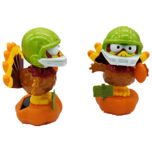 Cross-border new solar creative swinging turkey bobblehead doll Cartoon car ornaments children's toys gifts