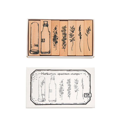Yuezhen Original Vintage Lotus Wood Combination Set Seal Plant Vase Hand Account Seal Hand Account Decoration Tool