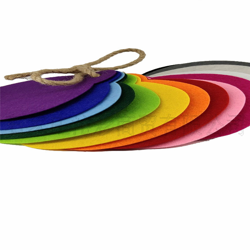 裁切A4大小切片毛毡布 幼儿园用手 工diy不织布 1mm厚彩色无纺布