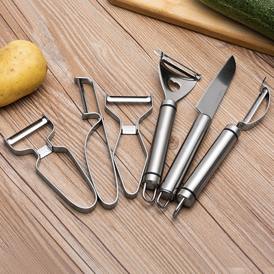 304不鏽鋼瓜果削皮刀土豆刮皮器 廚房工具不鏽鋼瓜刨果蔬削皮器