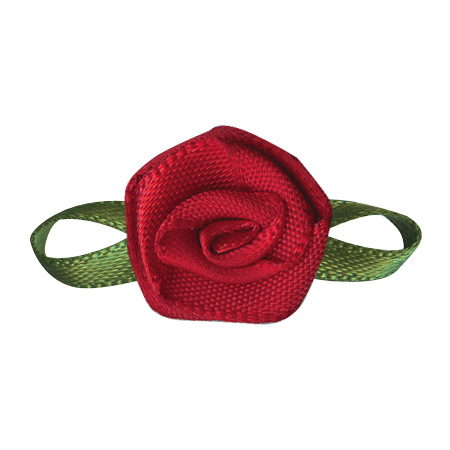 Yao Ming cinta ropa textil accesorios decorativos caja de regalo cinta decorativa rosa hecha a mano con hojas cinta flor