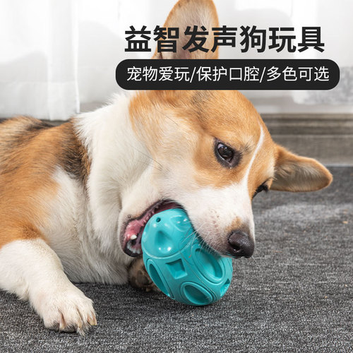 Pet Toy Bite-Resistant Sound Rugby Dog Relief Rubber Teething Interactive Pet Supplies Wholesale